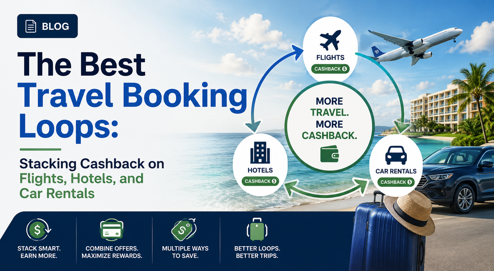 The Best Travel Booking Loops: Stacking Cashback on Flights, Hotels, and Car Rentals